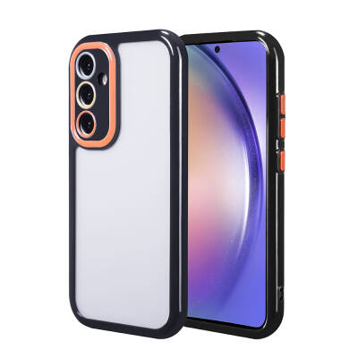 Galaxy A54 Case Camera Protected Colorful Edge Frame Design Zore Vitamin Cover - 3