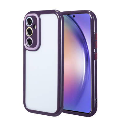 Galaxy A54 Case Camera Protected Colorful Edge Frame Design Zore Vitamin Cover - 5