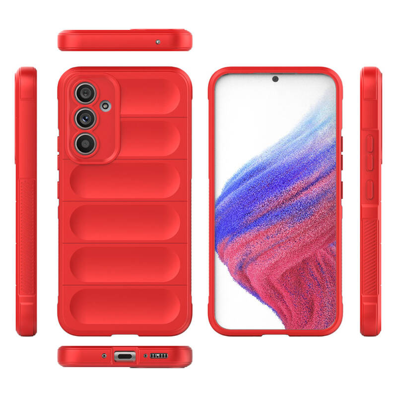 Galaxy A54 Case Flexible TPU Hollow Back Surface Design Zore Etnik Silicone Cover - 3