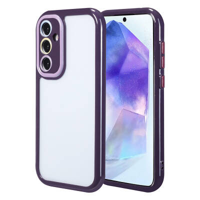 Galaxy A55 Case Camera Protected Colorful Edge Frame Design Zore Vitamin Cover - 1