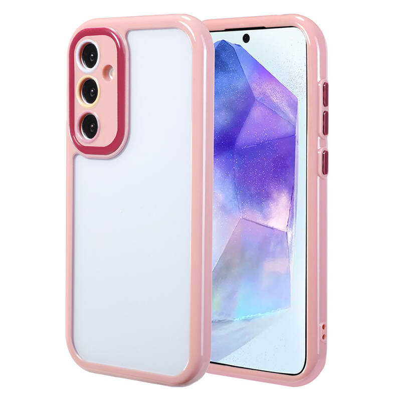 Galaxy A55 Case Camera Protected Colorful Edge Frame Design Zore Vitamin Cover - 3