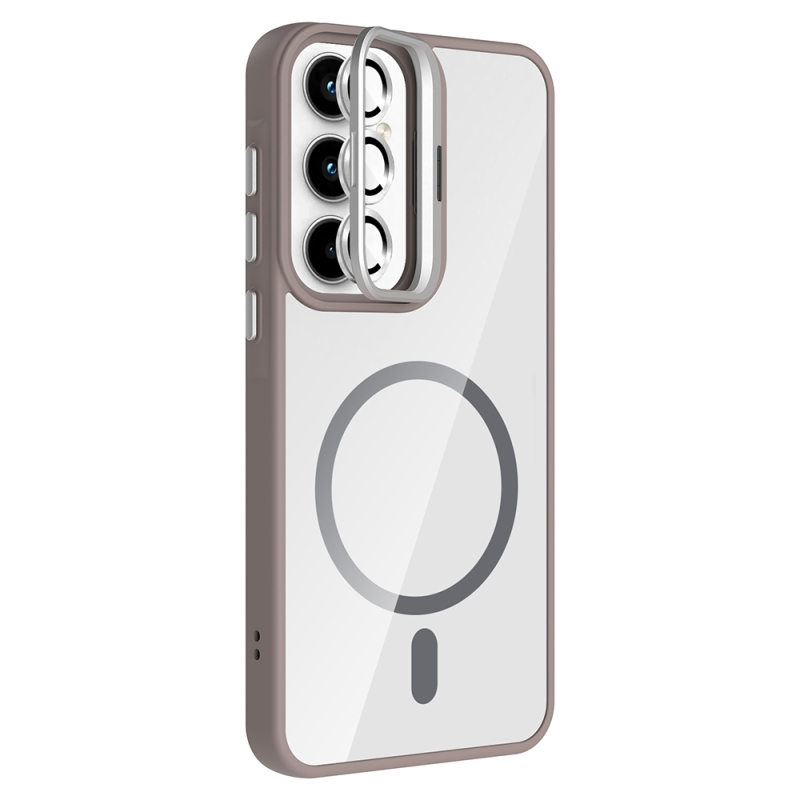 Galaxy A55 Case Stand Camera Lens Gift M-Safe Charging Feature Zore Etro Cover - 12