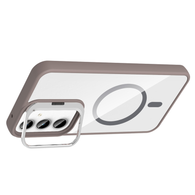 Galaxy A55 Case Stand Camera Lens Gift M-Safe Charging Feature Zore Etro Cover - 13