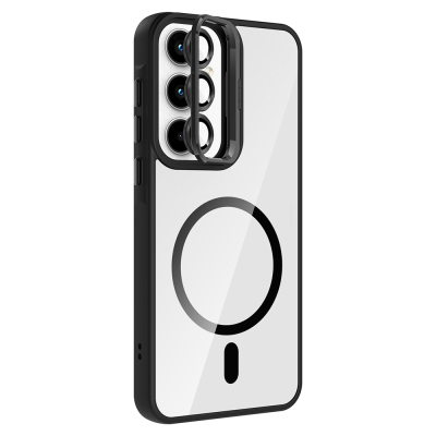 Galaxy A55 Case Stand Camera Lens Gift M-Safe Charging Feature Zore Etro Cover - 14