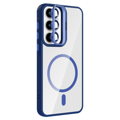 Galaxy A55 Case Stand Camera Lens Gift M-Safe Charging Feature Zore Etro Cover - 16