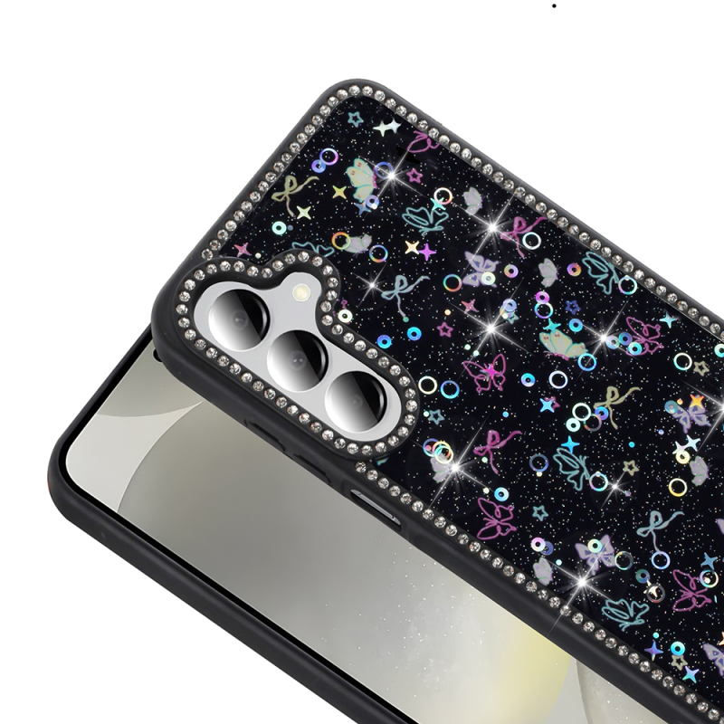 Galaxy A55 Case Stone and Glitter Design Zore Azra Cover - 8