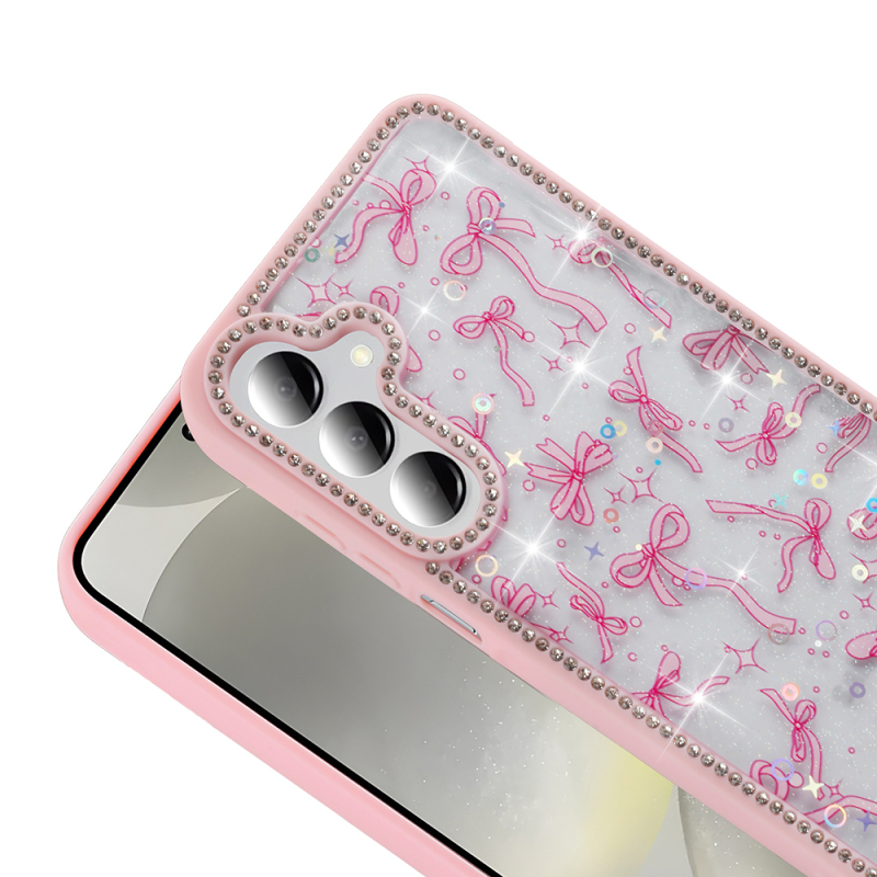 Galaxy A55 Case Stone and Glitter Design Zore Azra Cover - 9