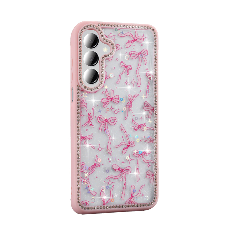 Galaxy A55 Case Stone and Glitter Design Zore Azra Cover - 7