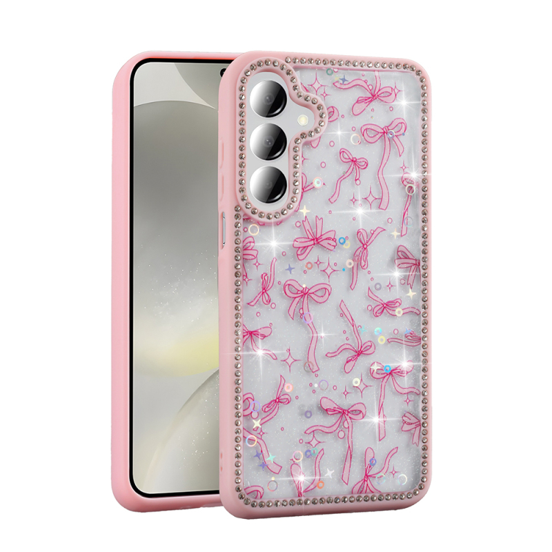 Galaxy A55 Case Stone and Glitter Design Zore Azra Cover - 3