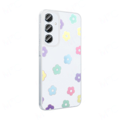 Galaxy A55 Case Transparent Figured Zore Folk Hard Cover - 10