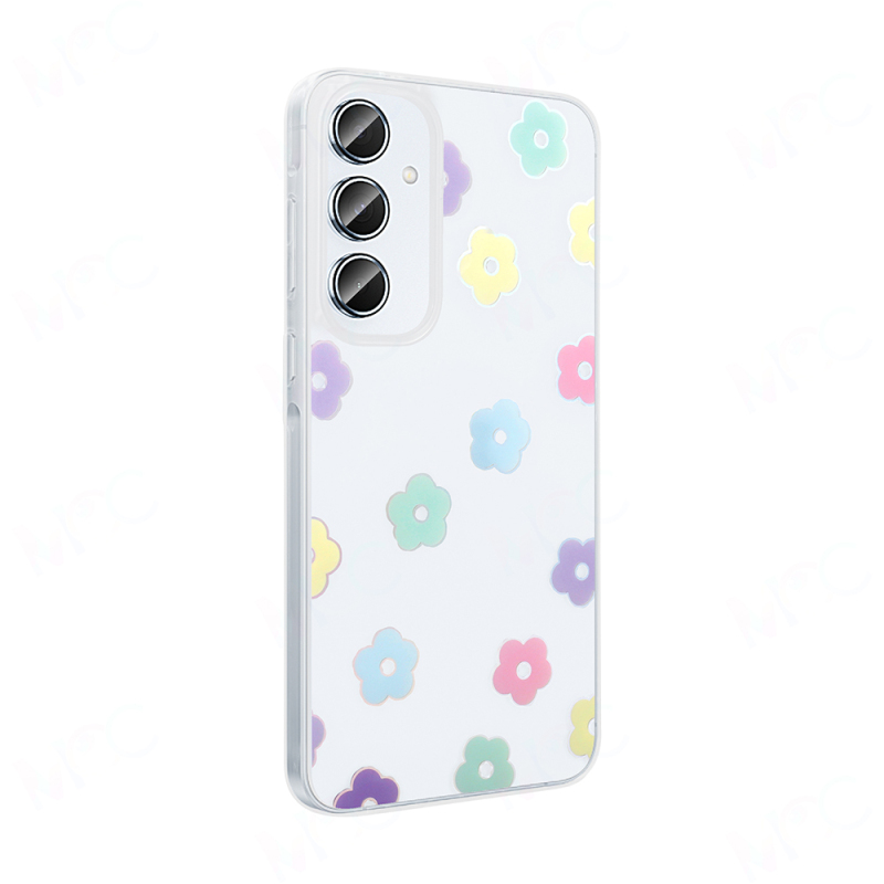 Galaxy A55 Case Transparent Figured Zore Folk Hard Cover - 10