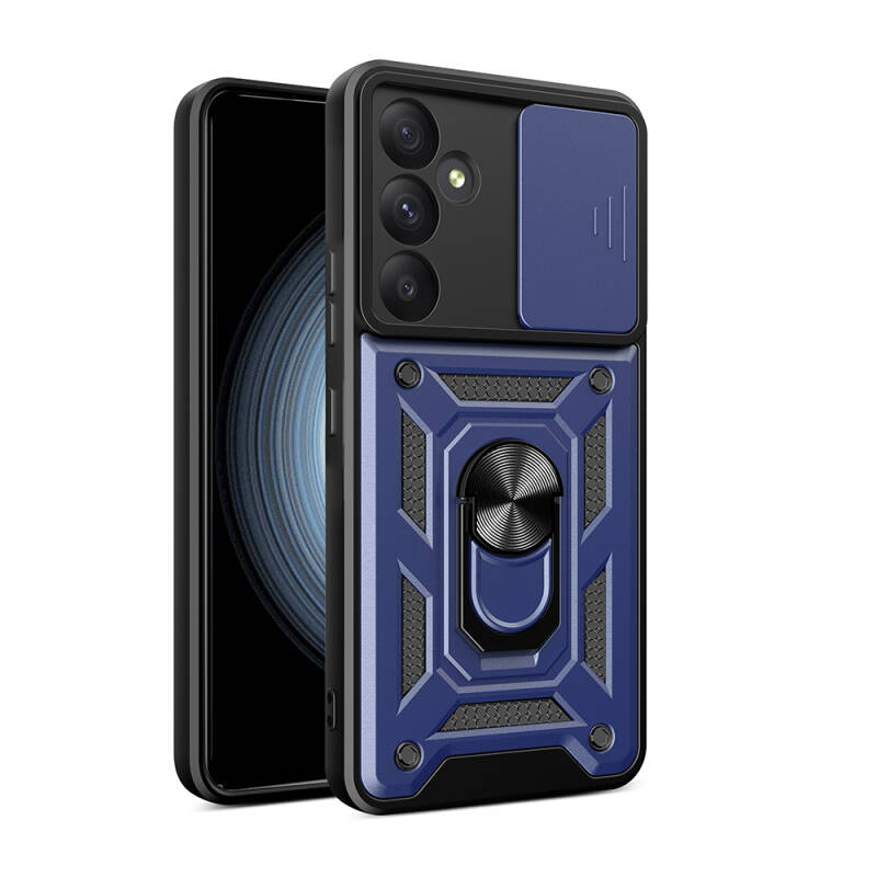 Galaxy A55 Case with Magnetic Stand Camera Protection Zore Sliding Vega Cover - 10