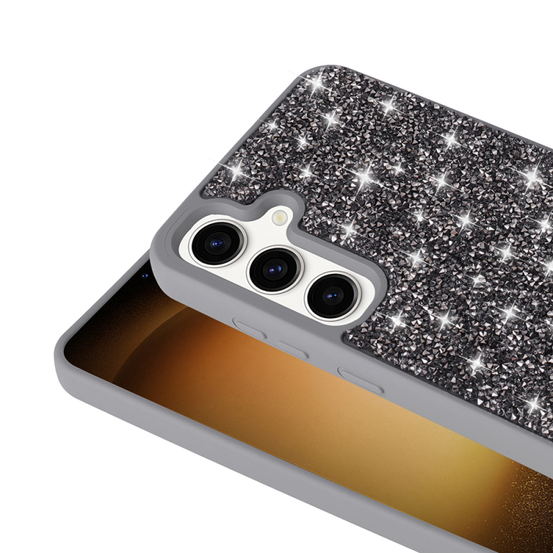 Galaxy A55 Kılıf Parlak Taşlı Tasarım Zore Pırlanta Kapak - 17