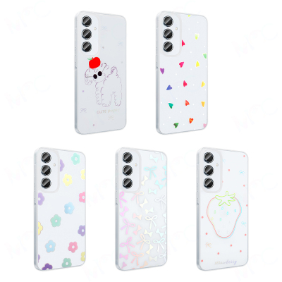 Galaxy A55 Kılıf Şeffaf Figürlü Zore Folk Sert Kapak - 17
