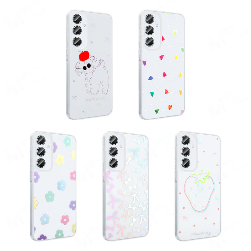 Galaxy A55 Kılıf Şeffaf Figürlü Zore Folk Sert Kapak - 17