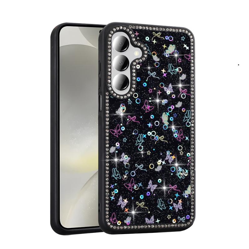 Galaxy A55 Kılıf Taşlı ve Simli Tasarım Zore Azra Kapak - 1