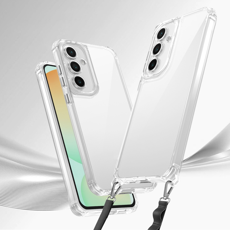 Galaxy A56 Case Airbag Detachable Strap Zore Snap Silicone Cover - 3