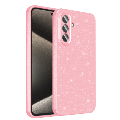 Galaxy A56 Case Camera Protection Glitter Luxury Zore Cotton Cover - 4