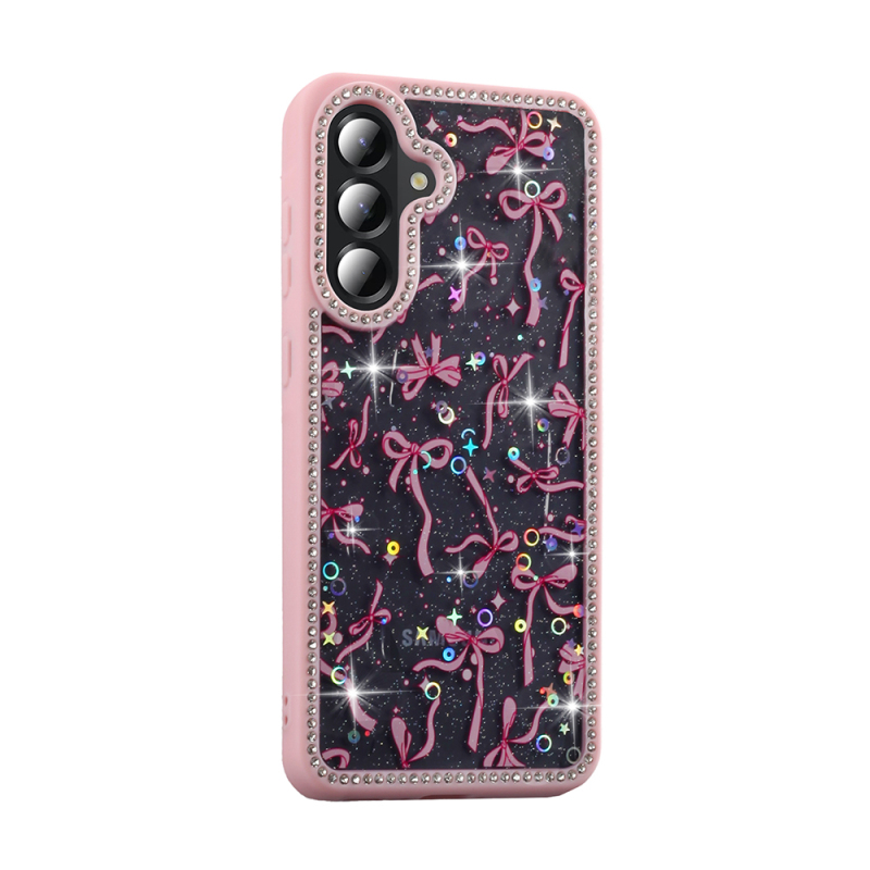 Galaxy A56 Case Stone and Glitter Design Zore Azra Cover - 5