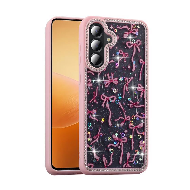 Galaxy A56 Case Stone and Glitter Design Zore Azra Cover - 1