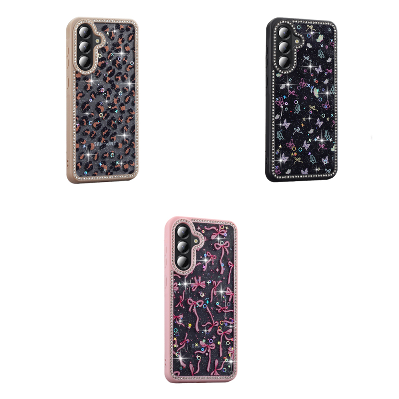 Galaxy A56 Case Stone and Glitter Design Zore Azra Cover - 11
