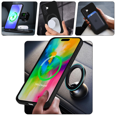 Galaxy A56 Case Zore Samara Cover with M-safe Charging Stand - 10