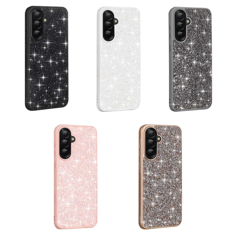 Galaxy A56 Kılıf Parlak Taşlı Tasarım Zore Pırlanta Kapak - 17