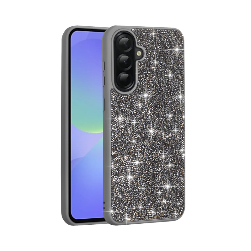 Galaxy A56 Kılıf Parlak Taşlı Tasarım Zore Pırlanta Kapak - 5