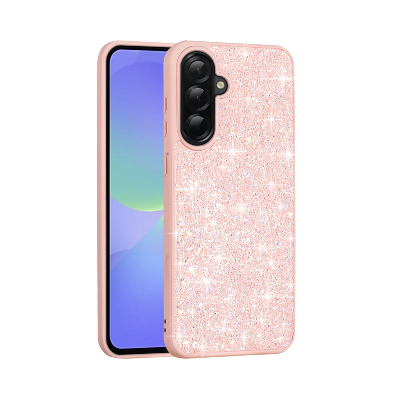 Galaxy A56 Kılıf Parlak Taşlı Tasarım Zore Pırlanta Kapak - 1
