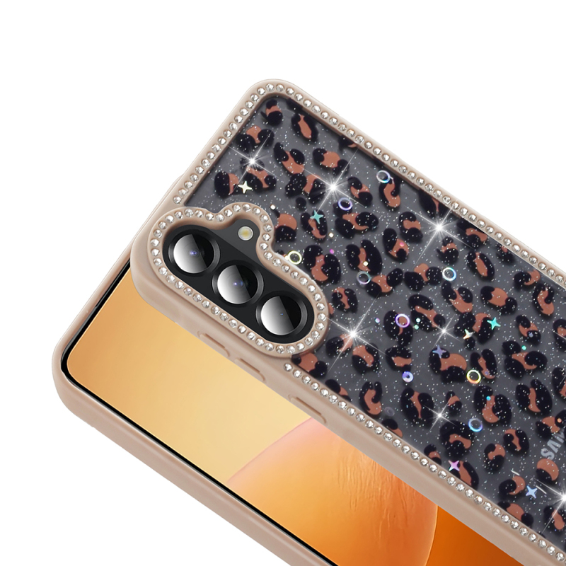 Galaxy A56 Kılıf Taşlı ve Simli Tasarım Zore Azra Kapak - 9