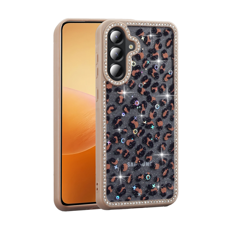 Galaxy A56 Kılıf Taşlı ve Simli Tasarım Zore Azra Kapak - 3
