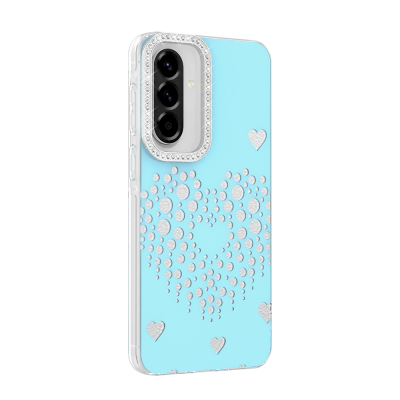 Galaxy A57 Case Rhinestones Zore Rivas Hard PC Cover - 7