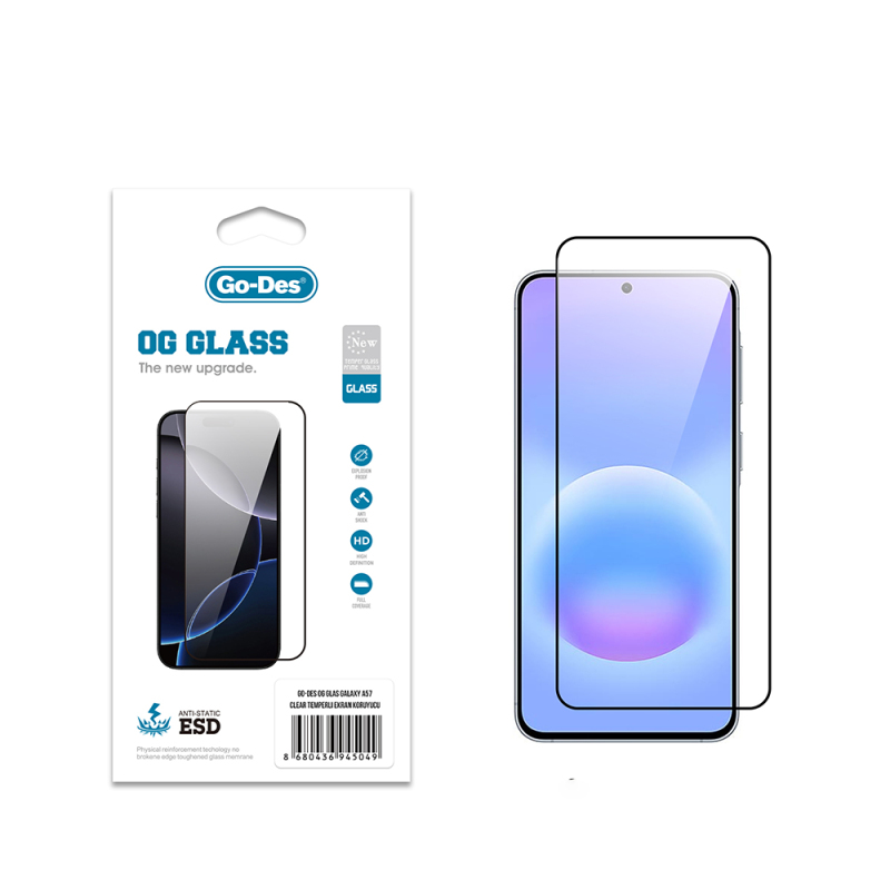 Galaxy A57 Go Des OG Glass Antistatic Tempered Glass Screen Protector - 1