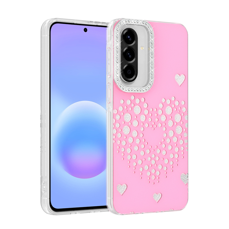 Galaxy A57 Kılıf Damla Taşlı Zore Rivas Sert PC Kapak - 1