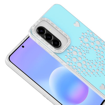 Galaxy A57 Kılıf Damla Taşlı Zore Rivas Sert PC Kapak - 6