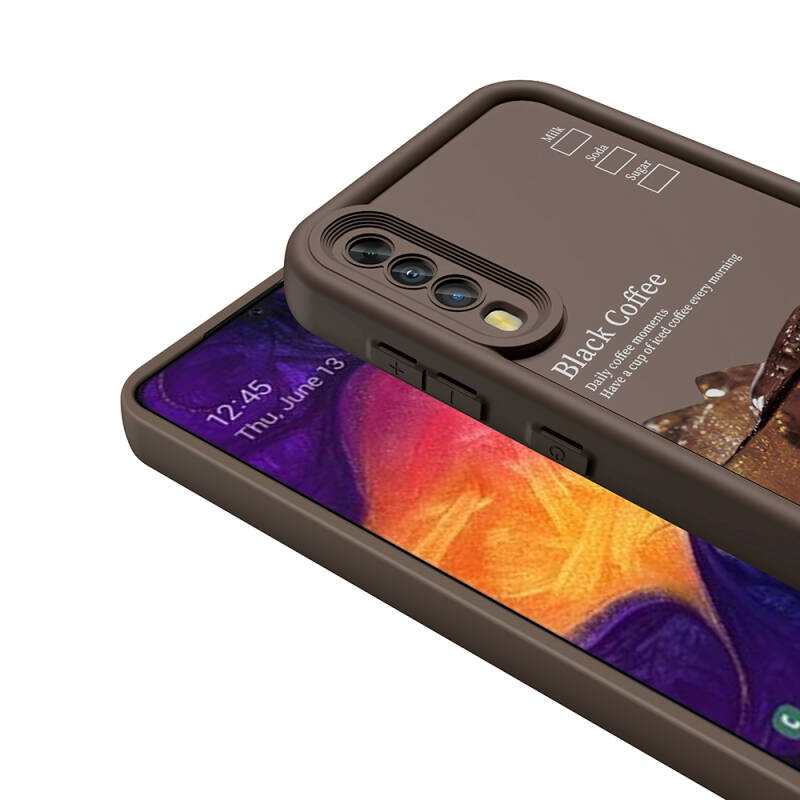 Galaxy A70 Case Camera Protected Printed Back Surface Zore Klas Cover - 7