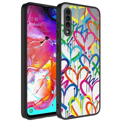 Galaxy A70 Case Mirror Patterned Camera Protected Glossy Zore Mirror Cover - 4