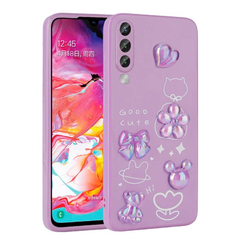 Galaxy A70 Case Relief Figured Shiny Zore Toys Silicone Cover - 5