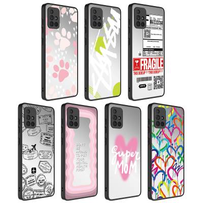 Galaxy A71 Case Mirror Patterned Camera Protected Glossy Zore Mirror Cover - 2