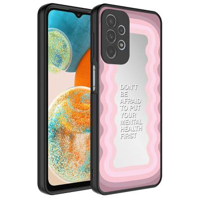 Galaxy A72 Case Mirror Patterned Camera Protected Glossy Zore Mirror Cover - 1