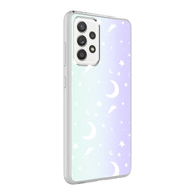 Galaxy A72 Case Zore M-Blue Patterned Cover - 1