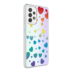 Galaxy A72 Case Zore M-Blue Patterned Cover - 5