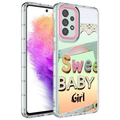 Galaxy A73 Case Camera Protected Colorful Patterned Hard Silicone Zore Korn Cover - 10