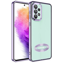Galaxy A73 Case Camera Protected Zore Omega Cover With Logo - 7
