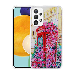Galaxy A73 Case Glittery Patterned Camera Protected Shiny Zore Popy Cover - 5