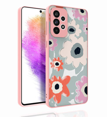 Galaxy A73 Case Patterned Camera Protected Glossy Zore Nora Cover - 7