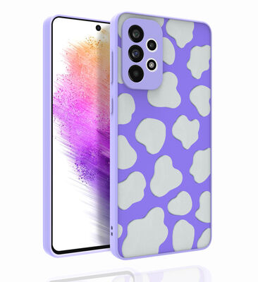 Galaxy A73 Case Patterned Camera Protected Glossy Zore Nora Cover - 8