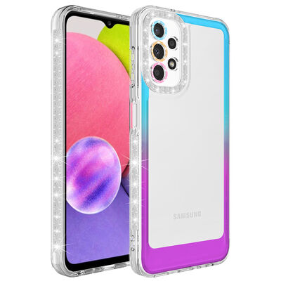 Galaxy A73 Case Silvery and Color Transition Design Lens Protected Zore Park Cover - 4