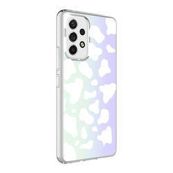 Galaxy A73 Case Zore M-Blue Patterned Cover - 1