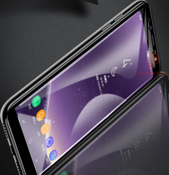 Galaxy A8 2018 Zore Kenarları Kırılmaya Dayanıklı Cam Ekran Koruyucu - 2